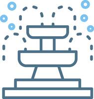 Fountain Line Two Colour Icon Design vector