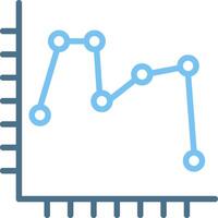 Line Two Colour Graph Line Two Colour Icon Design vector