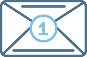 Mail Line Two Colour Icon Design vector