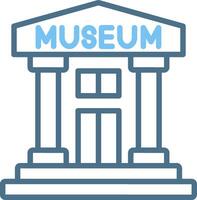 Museum Line Two Colour Icon Design vector