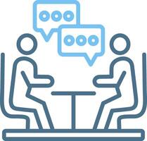 Meeting Line Two Colour Icon Design vector