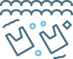 Pollution Line Two Colour Icon Design vector