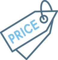 Price Tag Line Two Colour Icon Design vector