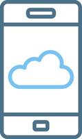 Smartphone Line Two Colour Icon Design vector