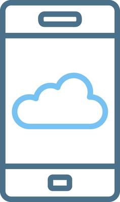 Smartphone Line Two Colour Icon Design