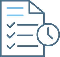 Task Line Two Colour Icon Design vector
