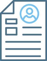 User Data Line Two Colour Icon Design vector
