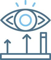 Viewpoint Line Two Colour Icon Design vector
