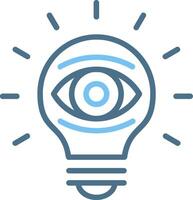 Visionary Line Two Colour Icon Design vector