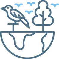 Biodiversity Line Two Colour Icon Design vector