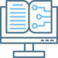 Book Line Two Colour Icon Design vector