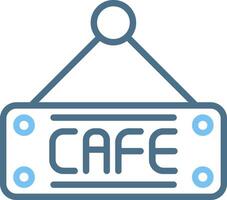 Cafe Line Two Colour Icon Design vector