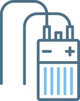 Capacitor Line Two Colour Icon Design vector
