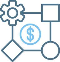 Business Model Line Two Colour Icon Design vector
