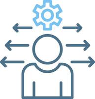 Flexible Line Two Colour Icon Design vector
