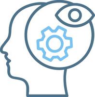 Intuition Line Two Colour Icon Design vector