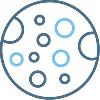 Moon Line Two Colour Icon Design vector