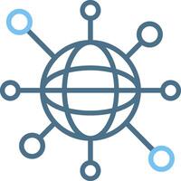 Networking Line Two Colour Icon Design vector