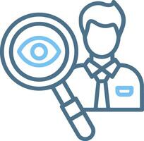 Observation Line Two Colour Icon Design vector