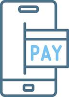 Payment Method Line Two Colour Icon Design vector