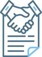 Partnership Line Two Colour Icon Design vector