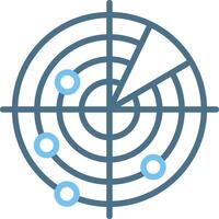 Radar Line Two Colour Icon Design vector