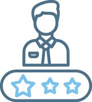 Rate Line Two Colour Icon Design vector