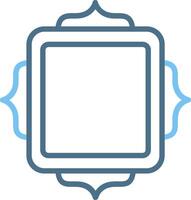 Frame Line Two Colour Icon Design vector