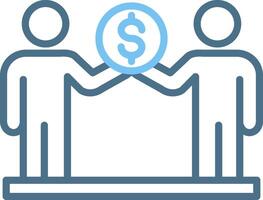 Funds Line Two Colour Icon Design vector