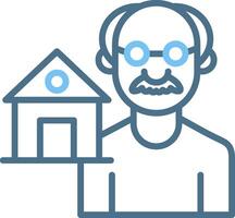 Hospice Line Two Colour Icon Design vector
