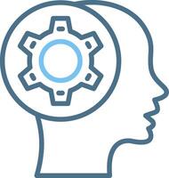Cogwheel Line Two Colour Icon Design vector