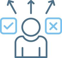 Decide Line Two Colour Icon Design vector