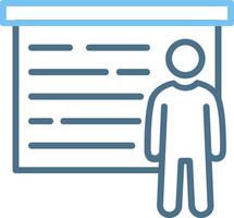 Board Line Two Colour Icon Design vector