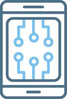 Smartphone Line Two Colour Icon Design vector