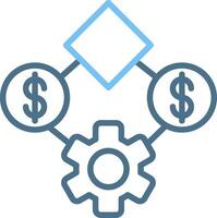 Business Line Two Colour Icon Design vector