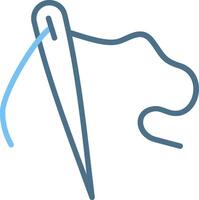 Sew Line Two Colour Icon Design vector