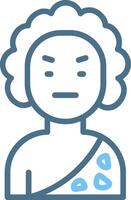 Primitive Line Two Colour Icon Design vector