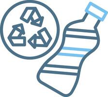 Reusable Bottle Line Two Colour Icon Design vector