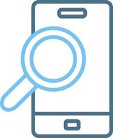 Search Line Two Colour Icon Design vector
