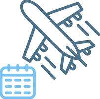 Schedule Line Two Colour Icon Design vector