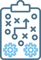 Strategy Line Two Colour Icon Design vector