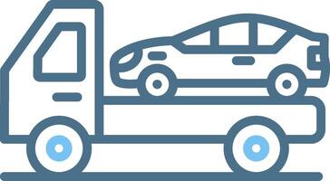 Truck Line Two Colour Icon Design vector