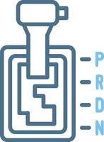 Automatic Transmission Line Two Colour Icon Design vector