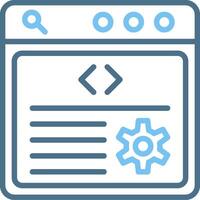 Backend Line Two Colour Icon Design vector