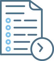 Bullet list Line Two Colour Icon Design vector