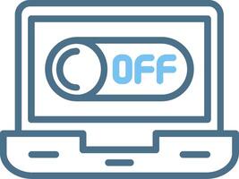 Off Line Two Colour Icon Design vector
