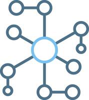 Network Line Two Colour Icon Design vector