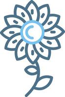 flower Line Two Colour Icon Design vector