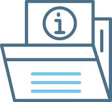 Folder Line Two Colour Icon Design vector