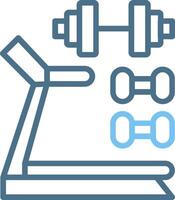 Gym Line Two Colour Icon Design vector